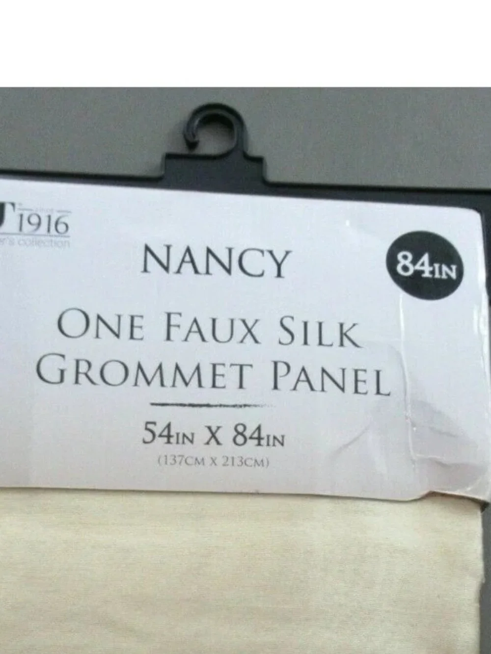 RT Designers Collection Nancy 54'' X 84'' Faux Silk Curtain Panel, Beige 1 Panel
